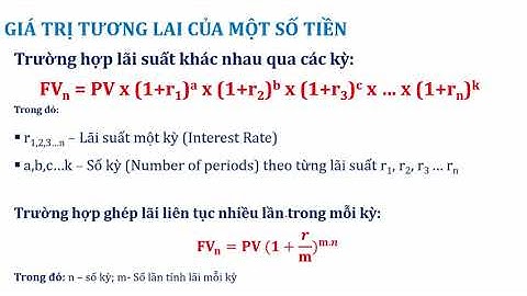 Cách tính giá trị tương lai và giá trị hiện tại của một khoản tiền