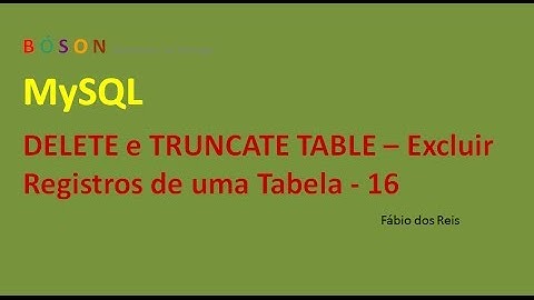 MySQL - DELETE and TRUNCATE TABLE - Delete records from a table - 16
