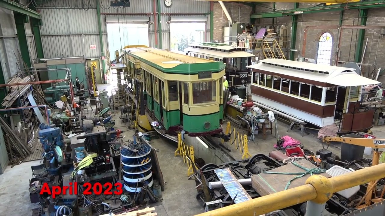 Sydney Tram Museum Behind the Scenes Restoring P 1729 and more