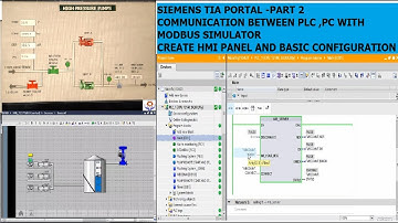 Siemens TIA  Portal for Beginners  - Part 2 | Modbus Communication , Simulators , HMI  #plc #siemens