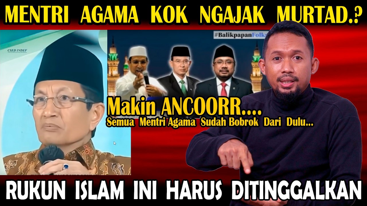 Astaghfirulloh.!! Menteri Agama Ngajak Murtad Massal.?? Tinggalkan Rukun Islam Zakat Biar Maju.?