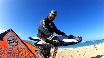 Footstrap adjustment for kitefoilboarding, tutorial with David Dorn,