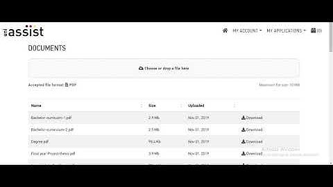Upload document uni assist