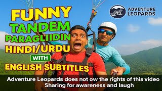Funny tandem paragliding moments in Hindi/Urdu with English subtitles! Sharing this for awareness