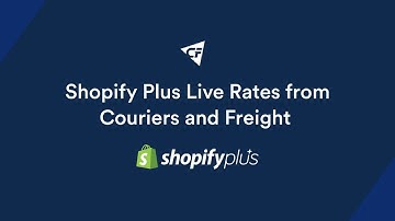 Shopify Live Rates from Couriers and Freight
