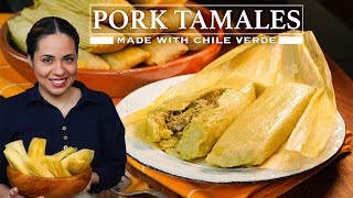 The BEST Green Chile Pork Tamales | Authentic Tamales Recipe | Mexican Food
