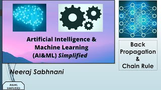Deep Learning Back Propagation  and Chain rule