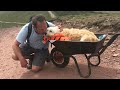 Heartbroken Man Pushes His Sick Dog In A Wheelbarrow As They Embark On One Final Journey Together