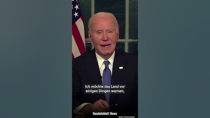 Joe Biden spricht zum Abschied eine dringende Warnung aus