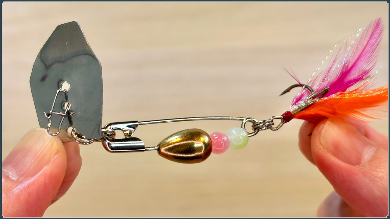 Safety Pin Craft: How To Make a Metal Bait Out of a Bladed Jig Blade.