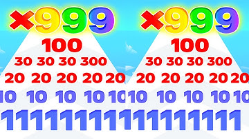 New Satisfying Mobile Games Number Run Top TikTok Gameplay (Android, iOS) Walkthrough All Levels