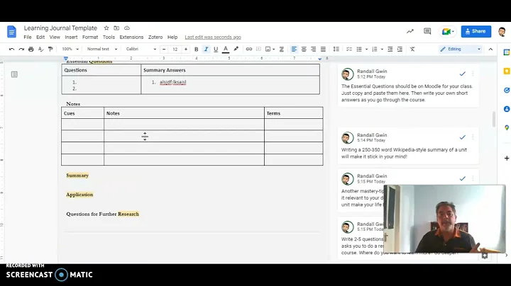 Notetaking for Mastery with Google Docs (Template)