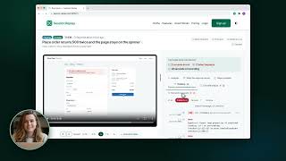 The bug report timeline: every click, request and console error against the clock