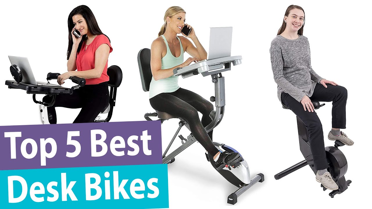 FitDesk Desk Bike 3.0 - Folding Exercise Bike for Work from Home Fitness,  Stationary Bike and Desk Exercise Equipment with Built-in Tablet Holder