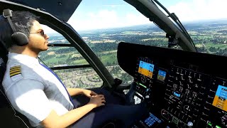 MSFS 2020 Helicopter flight over Stoke on Trent from RAF Shawbury - Airbus H135 X-Country check ride
