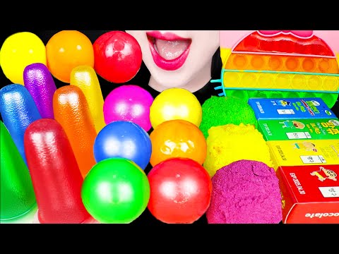 ASMR RAINBOW FOODS POP IT 레인보우 팝잇 MUKBANG 먹방