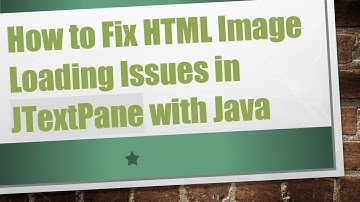 How to Fix HTML Image Loading Issues in JTextPane with Java
