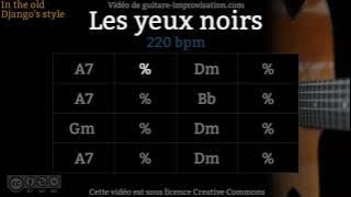 Les Yeux Noirs - Dark Eyes (220 bpm) - Gypsy jazz Backing track / Jazz manouche