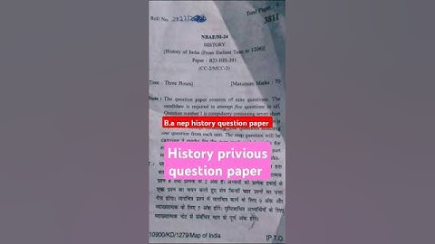 B.a nep second sem kuk University (history question paper)#shorts #exam #motivational#ssc#upsc#neet