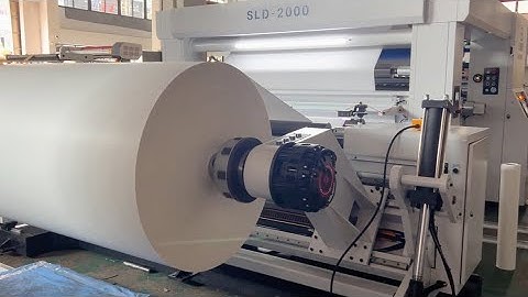 Testing Running Video, SLD pro Model 40g Single Sided Glossy Kraft Paper Slitter Rewinder Machine