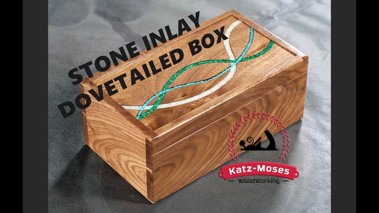 Stone Inlay Dovetailed Memory Box Build Video - YouTube