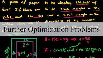 Further Optimization Problems - Calculus I