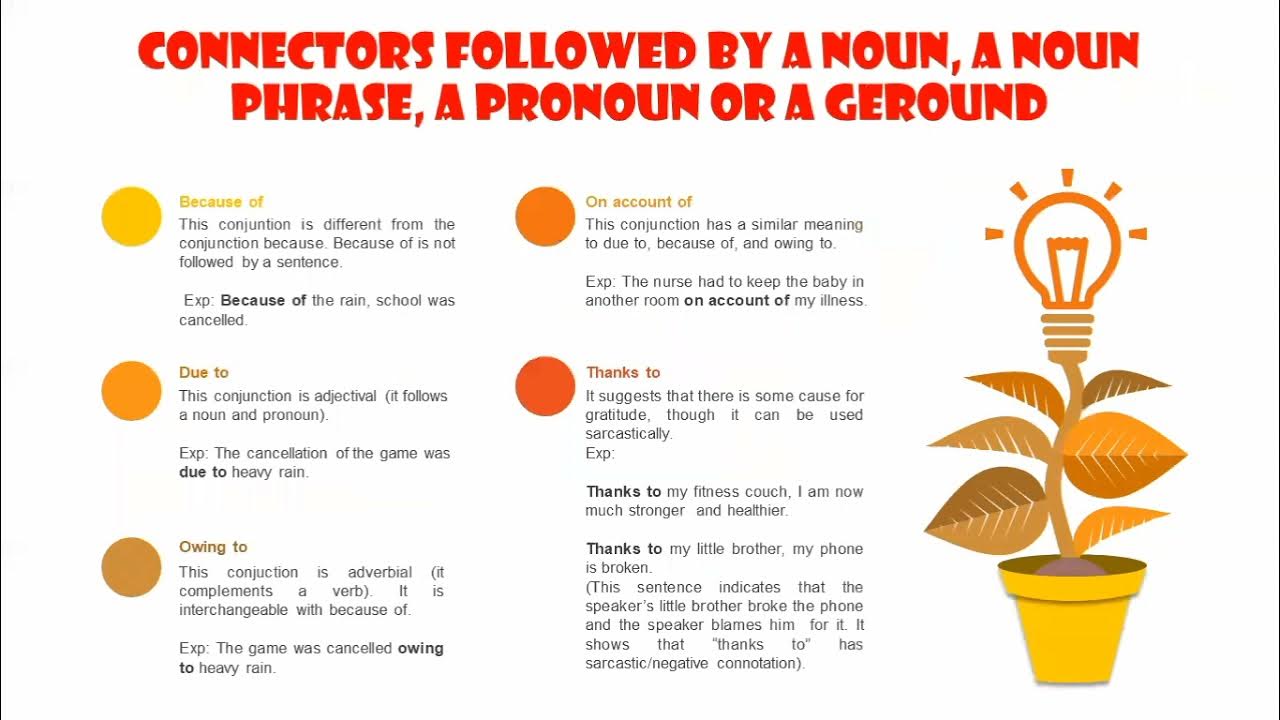 Connectors showing cause and effect YouTube