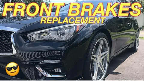 INFINITI Q50 Q60 FRONT BRAKES REPLACEMENT - How to change Brake Pads and Rotors on an Infiniti Q50