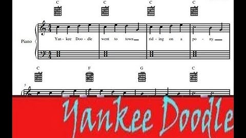 Yankee Doodle Free Sheet Music for Beginners