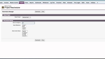 Mission Control: Chapter 12 - Rescheduling a Project