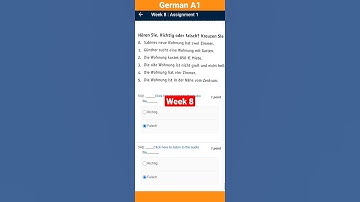 German A1 || Week 8 #shorts #assignment #education #german #nptel #solved