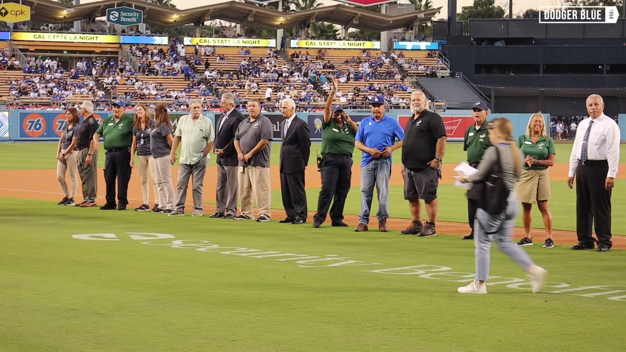 Dodgers celebrate Jaime Jarrín, Fernando Valenzuela, Rick Monday, Pepe Yñiguez & longtime employees