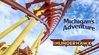 2019 Thunderhawk Roller Coaster On Ride Front Seat Hd Pov Michigans Adventure