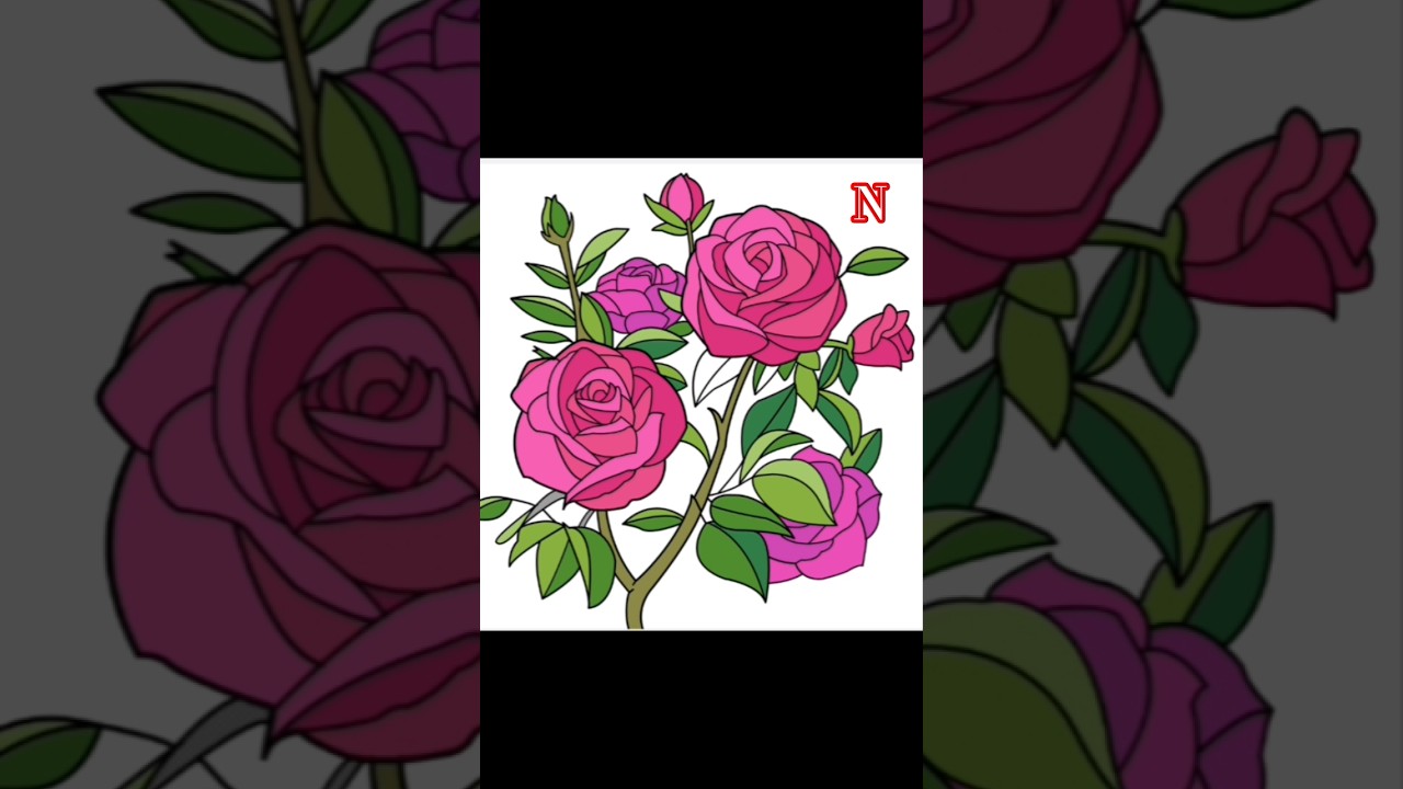 How to draw with Rose from easy drawing for beginners step by step penting 