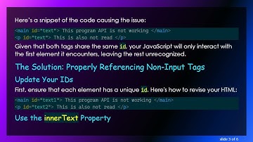 How to Fix JavaScript Not Reading Non-Input Tags for Text-To-Speech