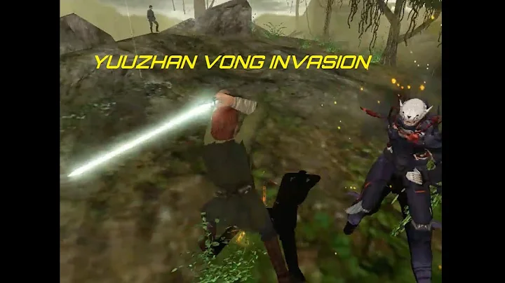 Corran Horn clashes with Yuuzhan Vong warriors