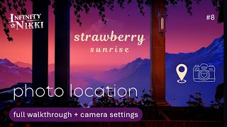 strawberry sunrise | photo location, walkthrough + camera settings | Infinity Nikki screenshot 4