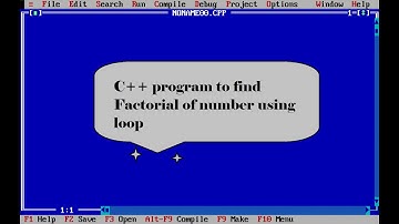 C++ program to find Factorial of number using loop.
