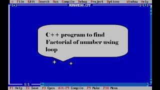 C++ program to find Factorial of number using loop.