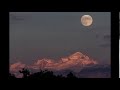 Moonrise above the Mont Blanc - Auto aligned Time Lapse, long range shot