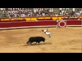 スペイン　パンプローナの牛追い祭(サン・フェルミン)　レコルテス（ブル・リーピング）