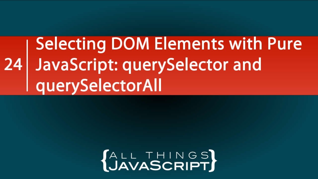 getelementbyid คือ  2022 Update  Selecting DOM Elements with Pure JavaScript: querySelector and querySelectorAll