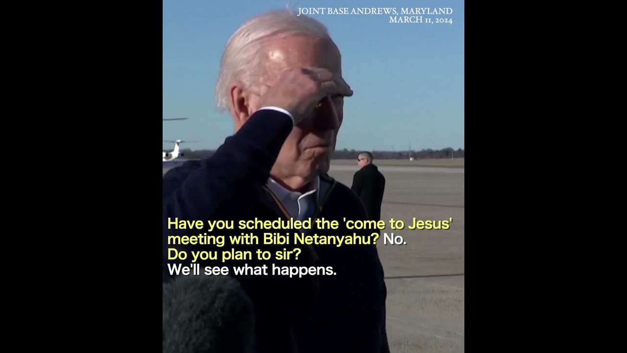 Biden Says He Has Not Scheduled Netanyahu Meet Upon Arriving At JOINT BASE ANDREWS