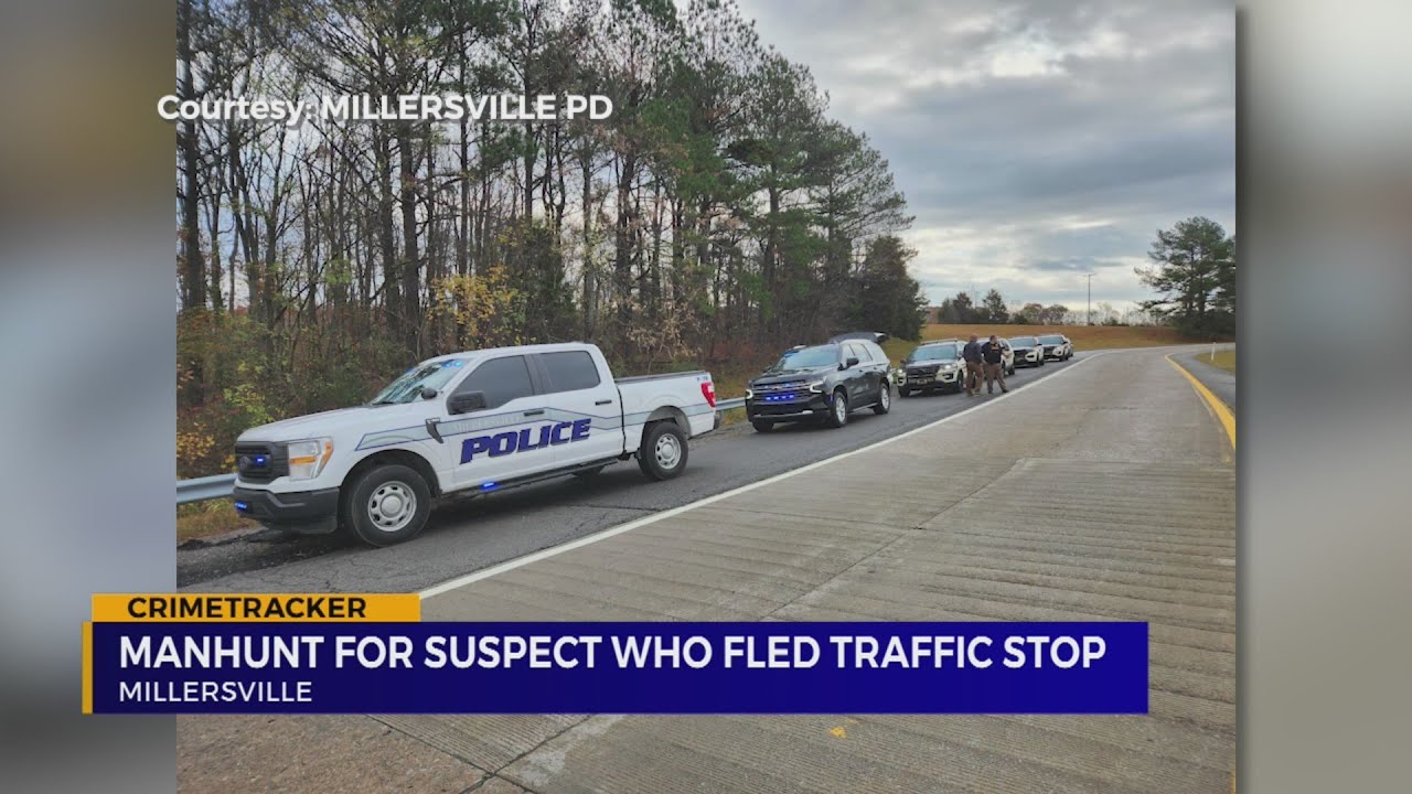 Manhunt underway for suspect who fled traffic stop - YouTube