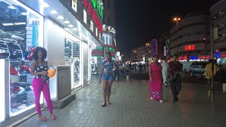 Baniyas square Dubai night streets short walking tour May 2022