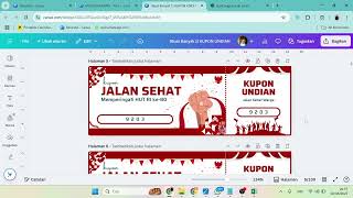 PROSES DESAIN KUPON UNDIAN DENGAN CANVA DENGAN NOMOR UNDIAN YANG BERBEDA-BEDA