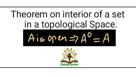 Theorems on Topology|Theorem related to interior of a set in topology.