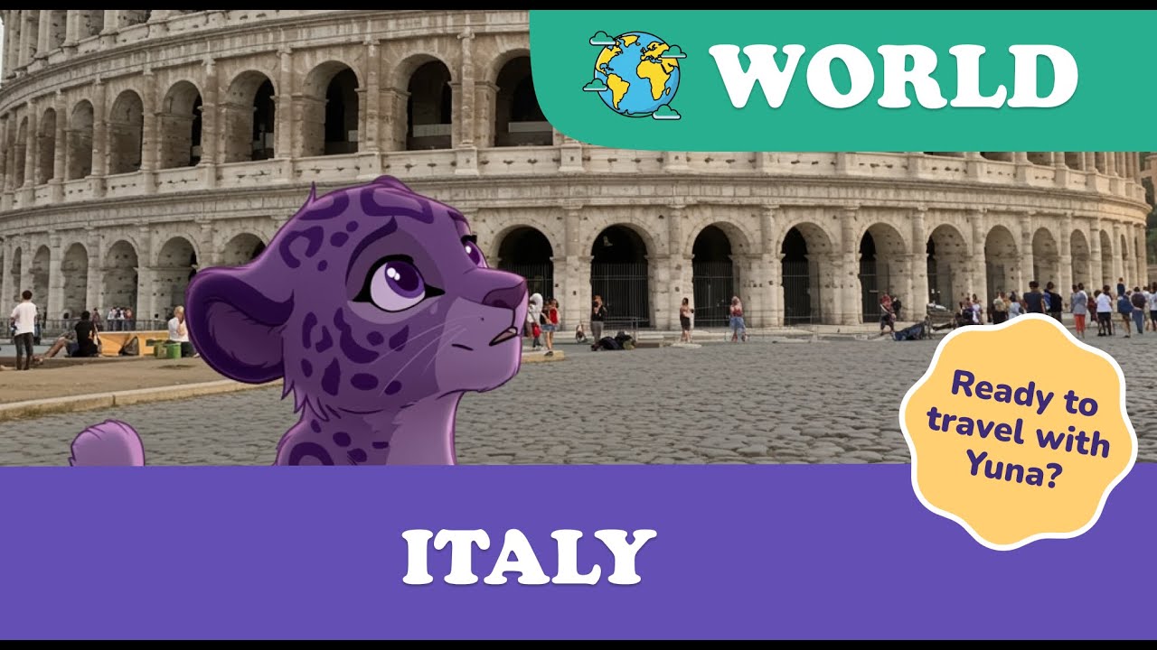 Discover Italy’s Hidden Gems with Yuna! Kids Learning Cartoon | Picture kids | Read aloud book | ESL