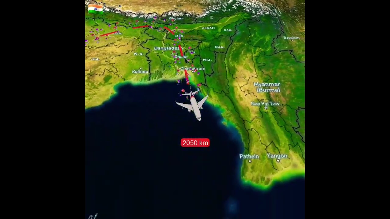 Travelling from India to Thailand flight distance