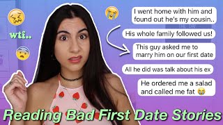 Revealing Your WORST First Date Stories EVER (yikes!) | Just Sharon
